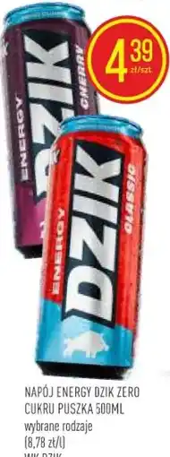 Pokusa NAPÓJ ENERGY DZIK ZERO CUKRU PUSZKA 500ML oferta