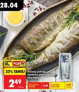 Biedronka Świeży pstrąg tęczowy patroszony Marinero oferta