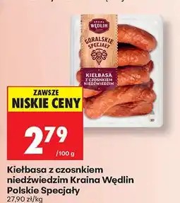 Biedronka Kiełbasa z czosnkiem niedźwiedzim Kraina Wędlin Polskie Specjały oferta