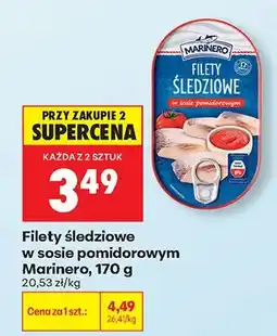 Biedronka Filety śledziowe w sosie pomidorowym Marinero oferta