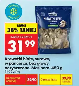 Biedronka Krewetki białe surowe w pancerzu bez głowy oczyszczone Marinero oferta