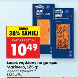Biedronka Łosoś wędzony na gorąco Marinero łagodny z pieprzem oferta