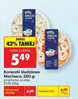 Biedronka Koreczki śledziowe Marinero po giżycku w oleju oferta