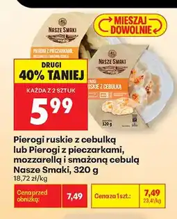 Biedronka Pierogi ruskie z cebulką Nasze Smaki oferta