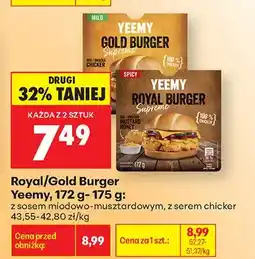 Biedronka Burger Yeemy Gold Burger Supreme z serem chicker oferta