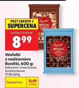 Biedronka Wafelki z nadzieniem kakaowo-orzechowym Bonitki oferta