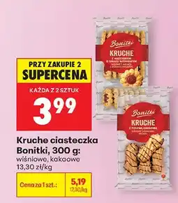 Biedronka Kruche ciasteczka Bonitki z nadzieniem o smaku wiśniowym oferta