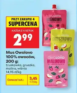 Biedronka Mus Owolovo 100% owoców truskawkowy oferta