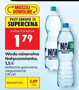 Biedronka Woda mineralna Nałęczowianka delikatnie gazowana oferta