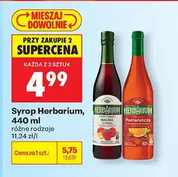 Biedronka Syrop Herbarium malina z cytryną oferta