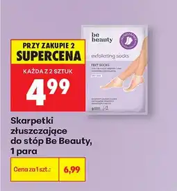 Biedronka Skarpetki złuszczające do stóp Be Beauty oferta
