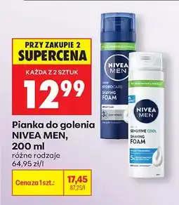 Biedronka Pianka do golenia Nivea Men Hydrocare oferta