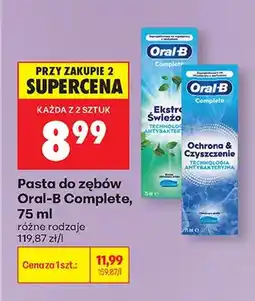 Biedronka Pasta do zębów Oral-B Complete Ekstra Świeżość oferta