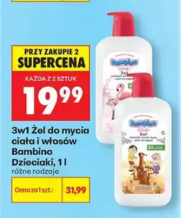 Biedronka Żel do mycia ciała i włosów 3w1 Bambino Dzieciaki oferta