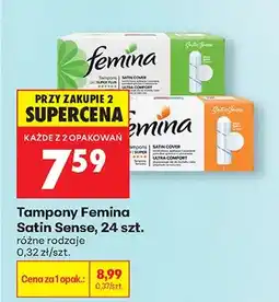 Biedronka Tampony Femina Satin Sense Super Plus Ultra Comfort oferta