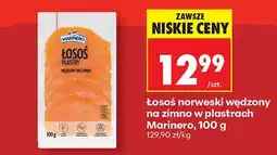 Biedronka Łosoś norweski wędzony na zimno w plastrach Marinero oferta