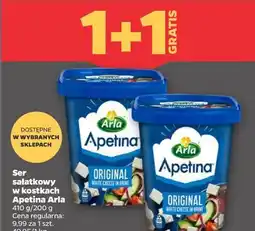 Netto Ser sałatkowy w kostkach Apetina Arla 410 g/200 g 1 + 1 oferta