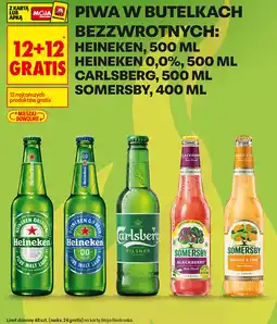 Biedronka PIWA W BUTELKACH BEZZWROTNYCH: HEINEKEN, CARLSBERG, SOMERSBY oferta