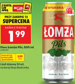 Biedronka Piwo Łomża Pils oferta