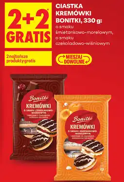 Biedronka CIASTKA KREMÓWKI BONITKI, 330 g: o smaku śmietankowo-morelowym, o smaku czekoladowo-wiśniowym oferta