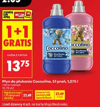 Biedronka Płyn do płukania Coccolino oferta