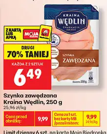 Biedronka Szynka zawędzana Kraina Wędlin oferta