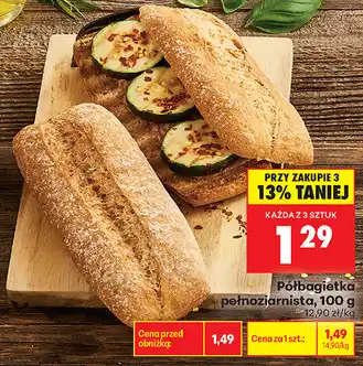 Biedronka Półbagietka pełnoziarnista oferta