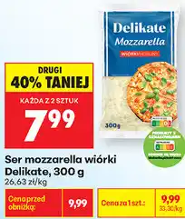 Biedronka Ser mozzarella wiórki Delikate oferta