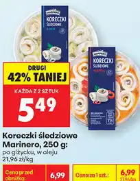 Biedronka Koreczki śledziowe Marinero, 250 g: po giżycku, w oleju oferta