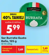 Biedronka Ser Burrata Gusto Bello oferta
