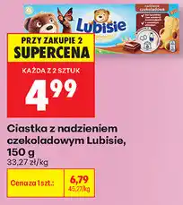 Biedronka Ciastka z nadzieniem czekoladowym Lubisie oferta
