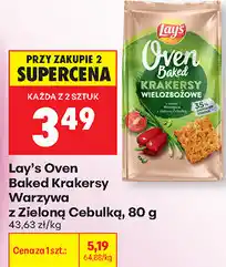 Biedronka Lay's Oven Baked Krakersy Warzywa z Zieloną Cebulką oferta