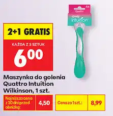 Biedronka Maszynka do golenia Quattro Intuition Wilkinson, 1 szt oferta
