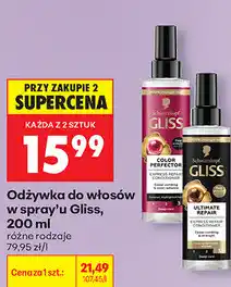 Biedronka Odżywka do włosów w spray'u Gliss oferta