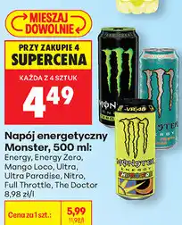 Biedronka Napój energetyczny Monster oferta