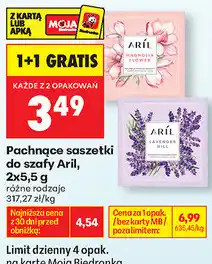 Biedronka Pachnące saszetki do szafy Aril oferta