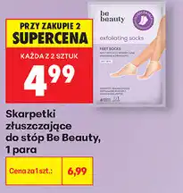 Biedronka Skarpetki złuszczające do stóp Be Beauty, 1 para oferta