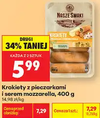 Biedronka Krokiety z pieczarkami i serem mozzarella Nasze Smaki oferta