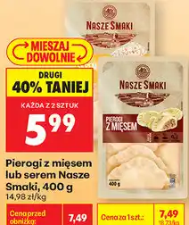 Biedronka Pierogi z mięsem lub serem Nasze Smaki oferta