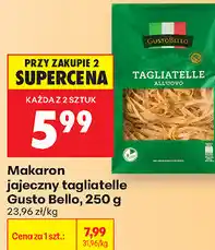 Biedronka Makaron jajeczny tagliatelle Gusto Bello oferta