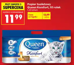 Biedronka Papier toaletowy Queen Komfort, 10 rolek oferta