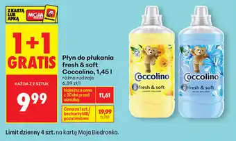 Biedronka Płyn do płukania fresh & soft Coccolino oferta