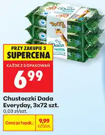 Biedronka Chusteczki Dada Everyday, 3x72 szt oferta