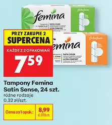 Biedronka Tampony Femina Satin Sense, 24 szt oferta
