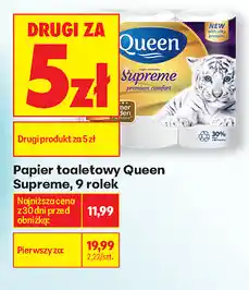 Biedronka Papier toaletowy Queen Supreme, 9 rolek oferta