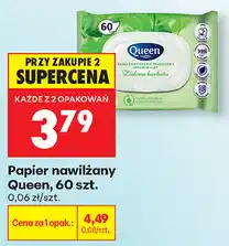 Biedronka Papier nawilżany Queen, 60 szt oferta