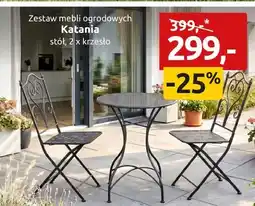 Black Red White Zestaw mebli ogrodowych Katania stół, 2x krzesło oferta