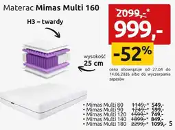 Black Red White Materac Mimas Multi 160 oferta