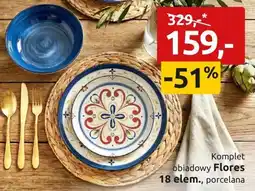 Black Red White Komplet obiadowy Flores 18 elem., porcelana oferta