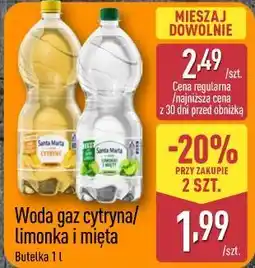 ALDI Woda gaz cytryna/limonka i mięta oferta